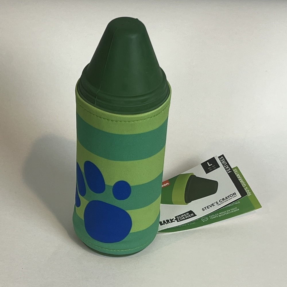 Blues Clues Steven's Crayon Super Chewer Dog Toy Large NWT Bark Box